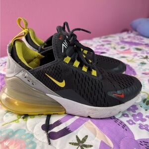 Nike Kids Shoes Black and Yellow